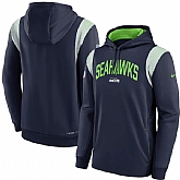 Men's Seattle Seahawks College Navy Sideline Stack Performance Pullover Hoodie,baseball caps,new era cap wholesale,wholesale hats